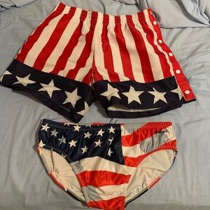 Patriotic Rip off Swim Trunks